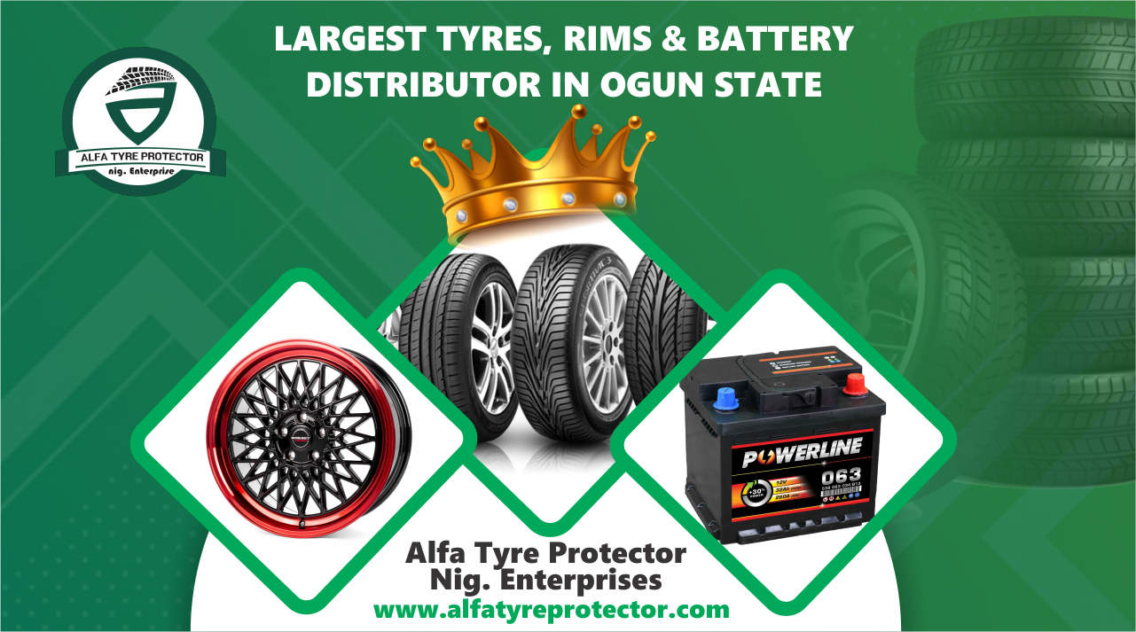 largest tyres, rims and battery distributor in Ogun State